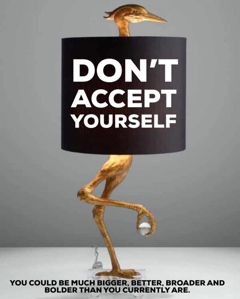 Don’t Accept Yourself